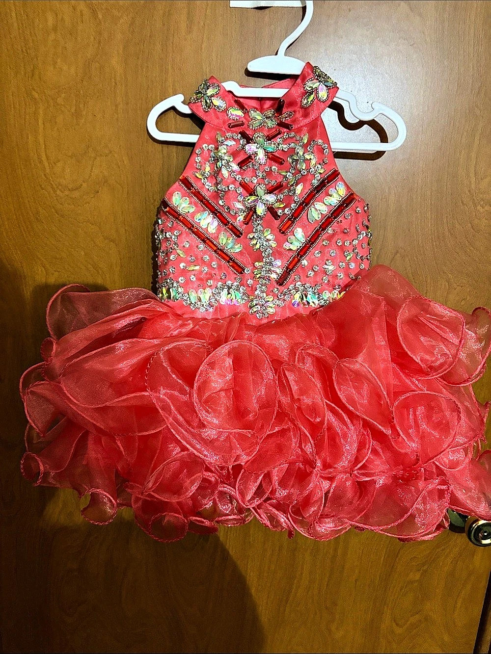 Cupcake pageant dress tangerine 2T Like New